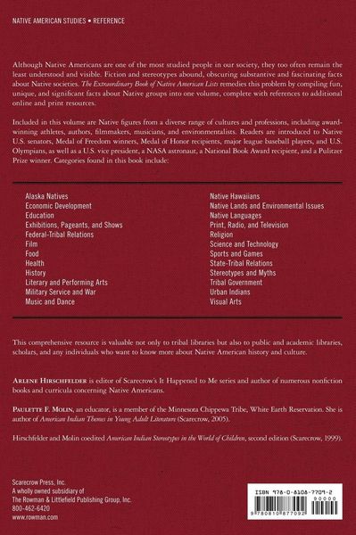 Produktbild: Extraordinary Book of Native American Lists