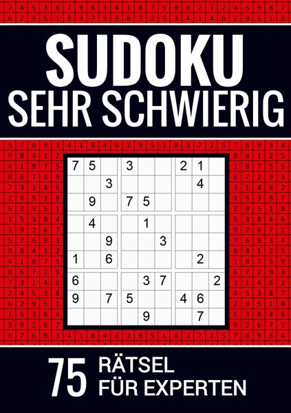 Sudoku sehr schwierig - 75 Rätsel für Experten, Taschenbuch von Sudoku Puzzlebücher, Bookmundo Direct, 9789403690896