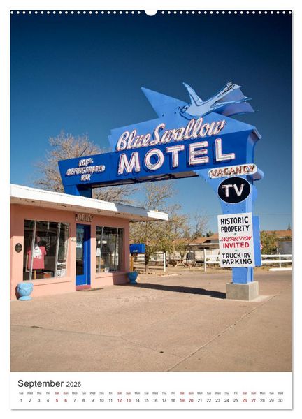 Produktbild: Historic Route 66 Motel (Wall Calendar 2026 DIN A2 portrait), CALVENDO 12 Month Wall Calendar