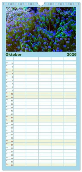 Produktbild: Familienplaner 2026 - Tiefsee - Ein Abenteuer ins Unbekannte. mit 5 Spalten (Wandkalender, 21 x 45 cm) CALVENDO