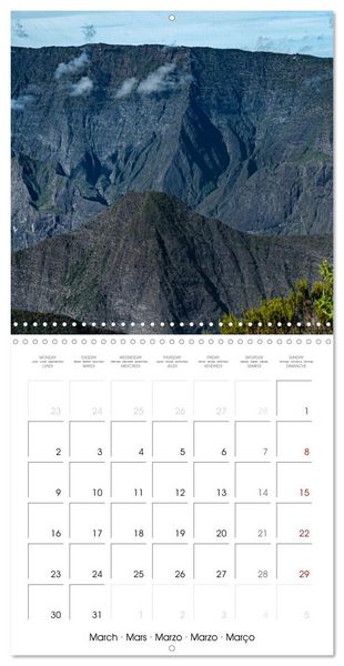 Produktbild: L'ile de la R&eacute;union, un volcan au milieu de l'oc&eacute;an Indien (Calendrier mural carr&eacute; 2026 30x30 cm) Calendrier double avec une page pour vos prises de notes