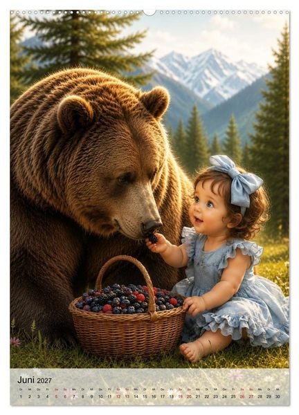 Produktbild: Kleine Herzen GROSSE FREUNDE (Wandkalender 2027 DIN A2 hoch), CALVENDO Monatskalender