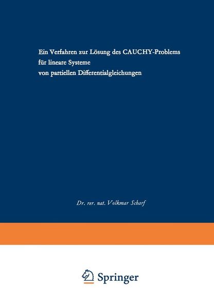 Produktbild: Ein Verfahren zur L&ouml;sung des CAUCHY-Problems f&uuml;r lineare Systeme von partiellen Differentialgleichungen