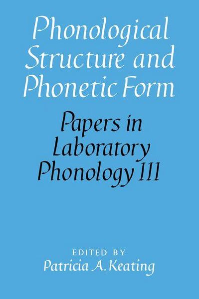 Produktbild: Phonological Structure and Phonetic Form