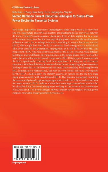 Produktbild: Second Harmonic Current Reduction Techniques for Single-Phase Power Electronics Converter Systems