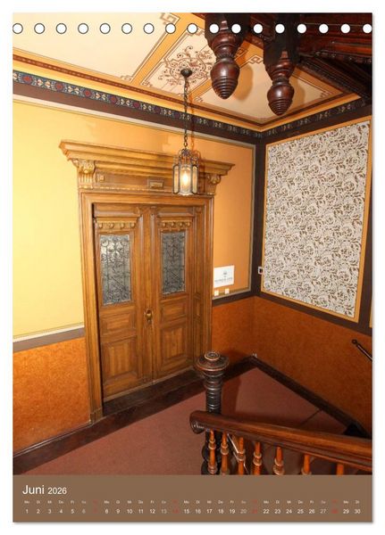 Produktbild: Historische Innenansichten - Leipziger Jugendstil (Tischkalender 2026 DIN A5 hoch), CALVENDO Monatskalender
