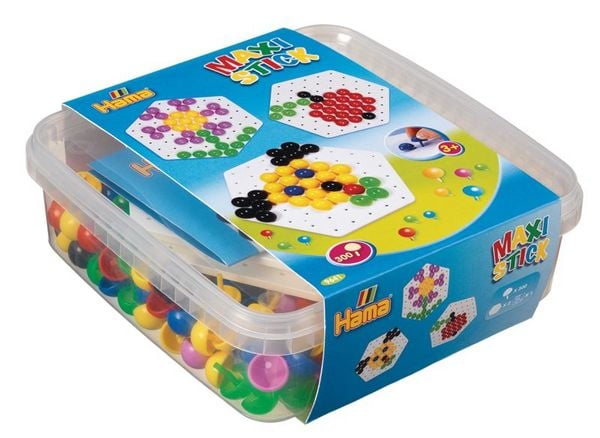 Produktbild: HAMA Maxi-Sticks, Box 300 Maxi Stecker + 2 Lochplatten