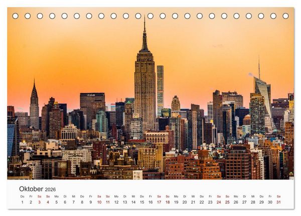 Produktbild: New York - Eine Weltstadt (Tischkalender 2026 DIN A5 quer), CALVENDO Monatskalender