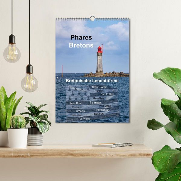 Produktbild: Phares Bretons Bretonische Leuchtt&uuml;rme (Wandkalender 2026 DIN A3 hoch), CALVENDO Monatskalender