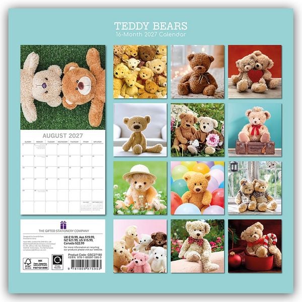 Produktbild: Teddy Bears &ndash; Teddyb&auml;ren 2027 &ndash; 16-Monatskalender