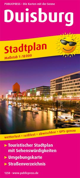 Duisburg. Stadtplan 1:18 000