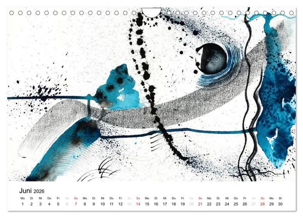Produktbild: Abstrakte Aquarelle (Wandkalender 2026 DIN A4 quer), CALVENDO Monatskalender