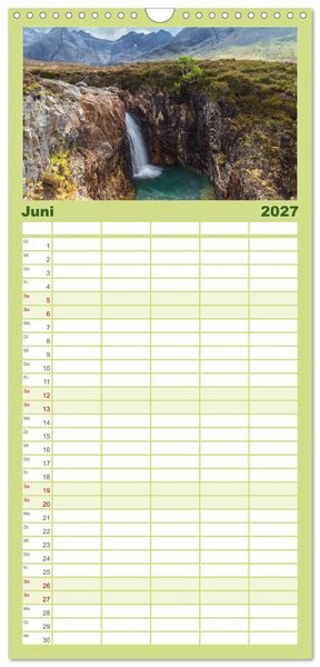 Produktbild: Familienplaner 2027 - Schottland - Scotland - Alba mit 5 Spalten (Wandkalender, 21 x 45 cm) CALVENDO