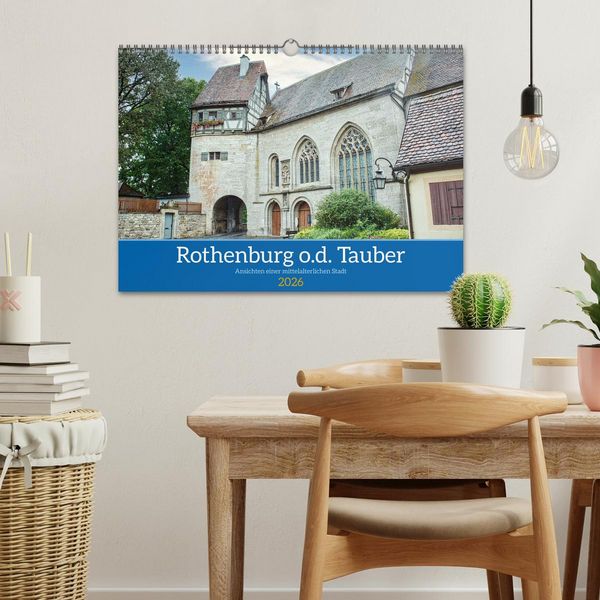 Produktbild: Rothenburg o.d. Tauber - Ansichten einer mittelalterlichen Stadt (Wandkalender 2026 DIN A3 quer), CALVENDO Monatskalender