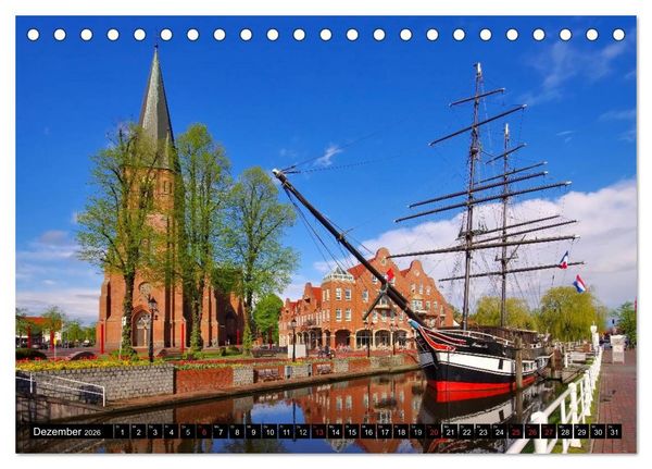 Produktbild: Papenburg und das Rheiderland (Tischkalender 2026 DIN A5 quer), CALVENDO Monatskalender