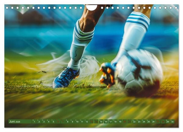 Produktbild: Fu&szlig;ball - Dynamik am Ball (Wandkalender 2026 DIN A4 quer), CALVENDO Monatskalender