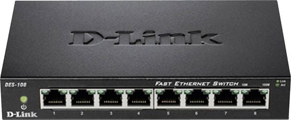 D-Link DES-108 Netzwerk Switch 8 Port 100 MBit/s