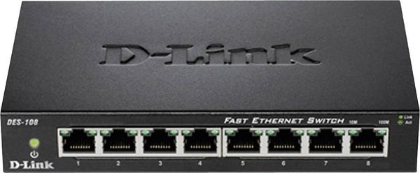 D-Link DES-108 Netzwerk Switch 8 Port 100MBit/s