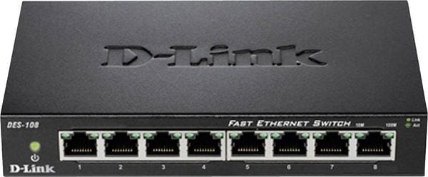 D-Link DES-108 Netzwerk Switch 8 Port 100MBit/s