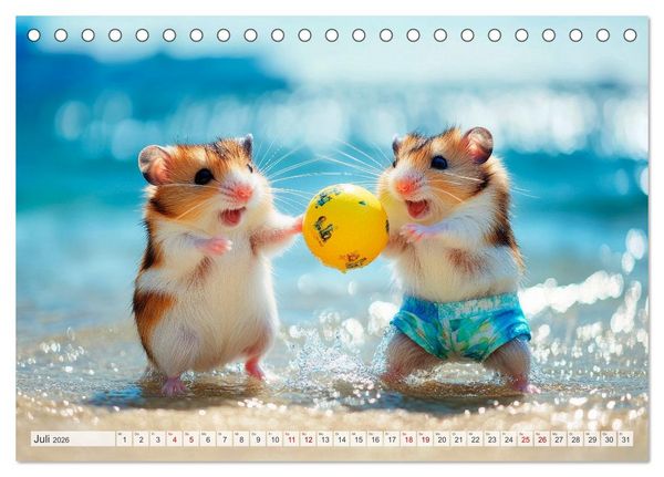 Produktbild: Hamster auf Reisen (Tischkalender 2026 DIN A5 quer), CALVENDO Monatskalender