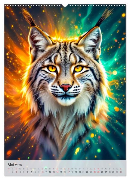 Produktbild: Neon Wildlife (hochwertiger Premium Wandkalender 2026 DIN A2 hoch), Kunstdruck in Hochglanz