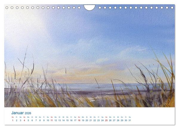 Produktbild: F&ouml;hr - Aquarelle (Wandkalender 2026 DIN A4 quer), CALVENDO Monatskalender