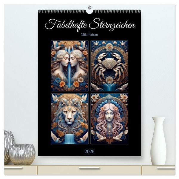 Produktbild: Fabelhafte Sternzeichen (hochwertiger Premium Wandkalender 2026 DIN A2 hoch), Kunstdruck in Hochglanz