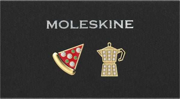 Produktbild: Moleskine Country Pins Italien (2er-Set), Pizza + Mokka