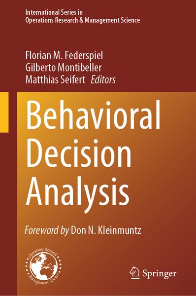 Produktbild: Behavioral Decision Analysis
