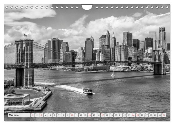 Produktbild: BROOKLYN BRIDGE Das Wahrzeichen von New York City (Wandkalender 2026 DIN A4 quer), CALVENDO Monatskalender