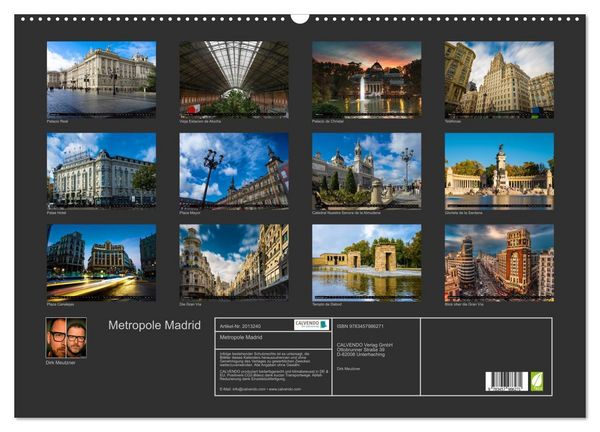 Produktbild: Metropole Madrid (Wandkalender 2026 DIN A2 quer), CALVENDO Monatskalender