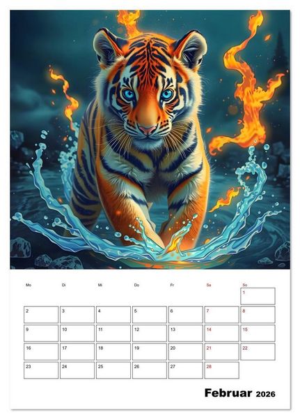 Produktbild: Majest&auml;tische K&ouml;nige der Wildnis (Tischkalender 2026 DIN A5 hoch), CALVENDO Monatskalender