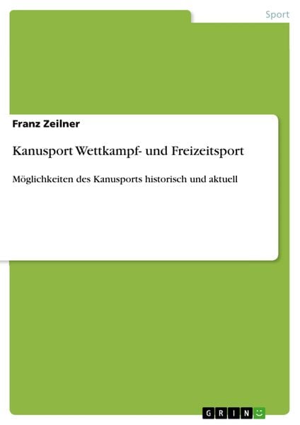 Produktbild: Kanusport Wettkampf- und Freizeitsport