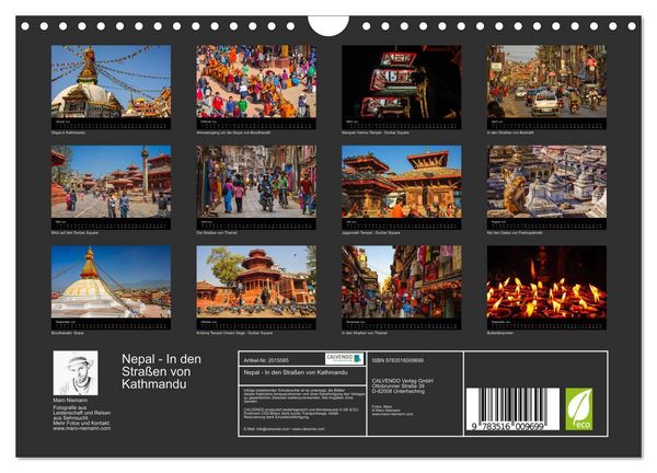 Produktbild: Nepal - In den Stra&szlig;en von Kathmandu (Wandkalender 2026 DIN A4 quer), CALVENDO Monatskalender