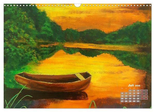 Produktbild: Landschaften in Acryl & Aquarell (Wandkalender 2026 DIN A3 quer), CALVENDO Monatskalender