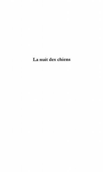 Produktbild: La Nuit des Chiens