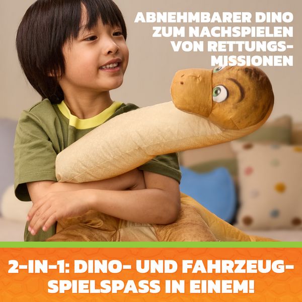 Produktbild: PAW Patrol: Der Dino Film, Rockys Megasaurus Transport-Fahrzeug, per Knopfdruck aufblasbarer Dino