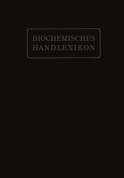 Produktbild: Biochemisches Handlexikon
