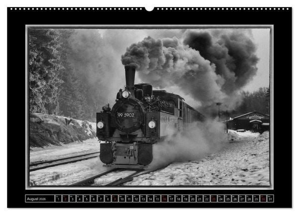 Produktbild: Unter Dampf - Eisenbahnromantik im Harz (Wandkalender 2026 DIN A2 quer), CALVENDO Monatskalender