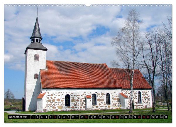 Produktbild: Im Paradies der St&ouml;rche - Dorfkirchen als Storchkirchen in Ostpreu&szlig;en (hochwertiger Premium Wandkalender 2026 DIN A2 quer), Kunstdruck in Hochglanz