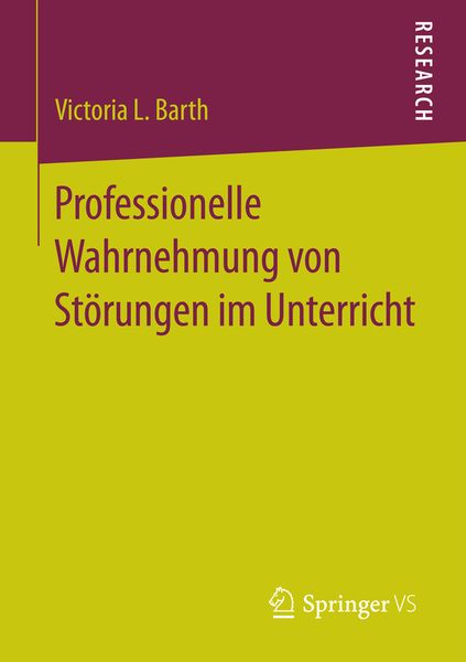 Produktbild: Professionelle Wahrnehmung von St&ouml;rungen im Unterricht