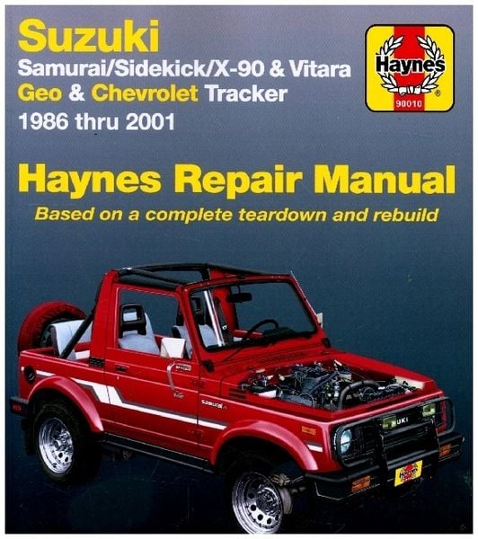 Produktbild: Suzuki Samurai (86-95), Sidekick (89-98), X-90 (96-98) & Vitara (99-01), Geo Tracker (86-97) & Chevrolet Tracker (98-01) Haynes Repair Manual (USA)