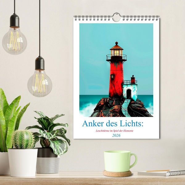 Produktbild: Anker des Lichts: Leuchtt&uuml;rme im Spiel der Elemente (Wandkalender 2026 DIN A4 hoch), CALVENDO Monatskalender