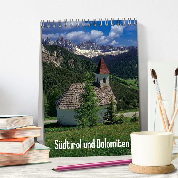 Produktbild: S&uuml;dtirol und Dolomiten (Tischkalender 2026 DIN A5 hoch), CALVENDO Monatskalender