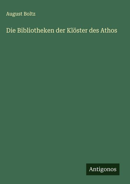 Produktbild: Die Bibliotheken der Kl&ouml;ster des Athos