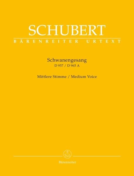 Produktbild: Schwanengesang D 957 / D 965 A, Gesang und Klavier, mittlere Stimme