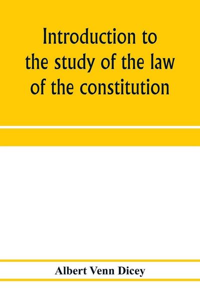 Produktbild: Introduction to the study of the law of the constitution