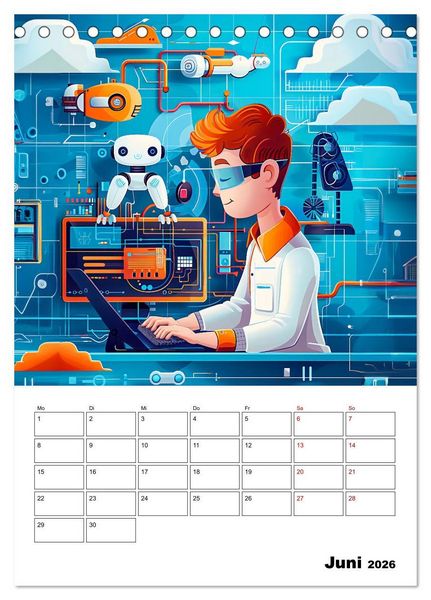 Produktbild: Traumjobs von Morgen - Der Zukunfts-Planer f&uuml;r gro&szlig;e Tr&auml;ume (Tischkalender 2026 DIN A5 hoch), CALVENDO Monatskalender