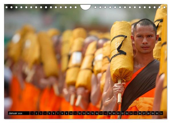 Produktbild: Buddhistische M&ouml;nche - das Leben f&uuml;r Buddha (Wandkalender 2026 DIN A4 quer), CALVENDO Monatskalender