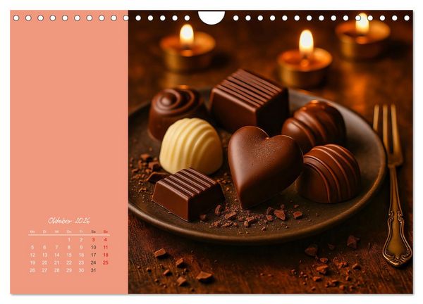 Produktbild: Sag's mit Schokolade (Wandkalender 2026 DIN A4 quer), CALVENDO Monatskalender